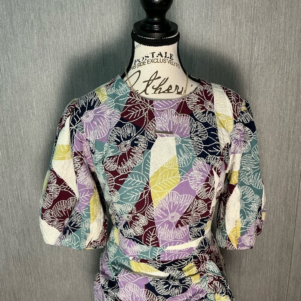 AUREUM Multicolor Geometric Mini Dress Size Small - Picture 4 of 12